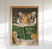 Humorous Bookworm Wall Art Decor for Library Office