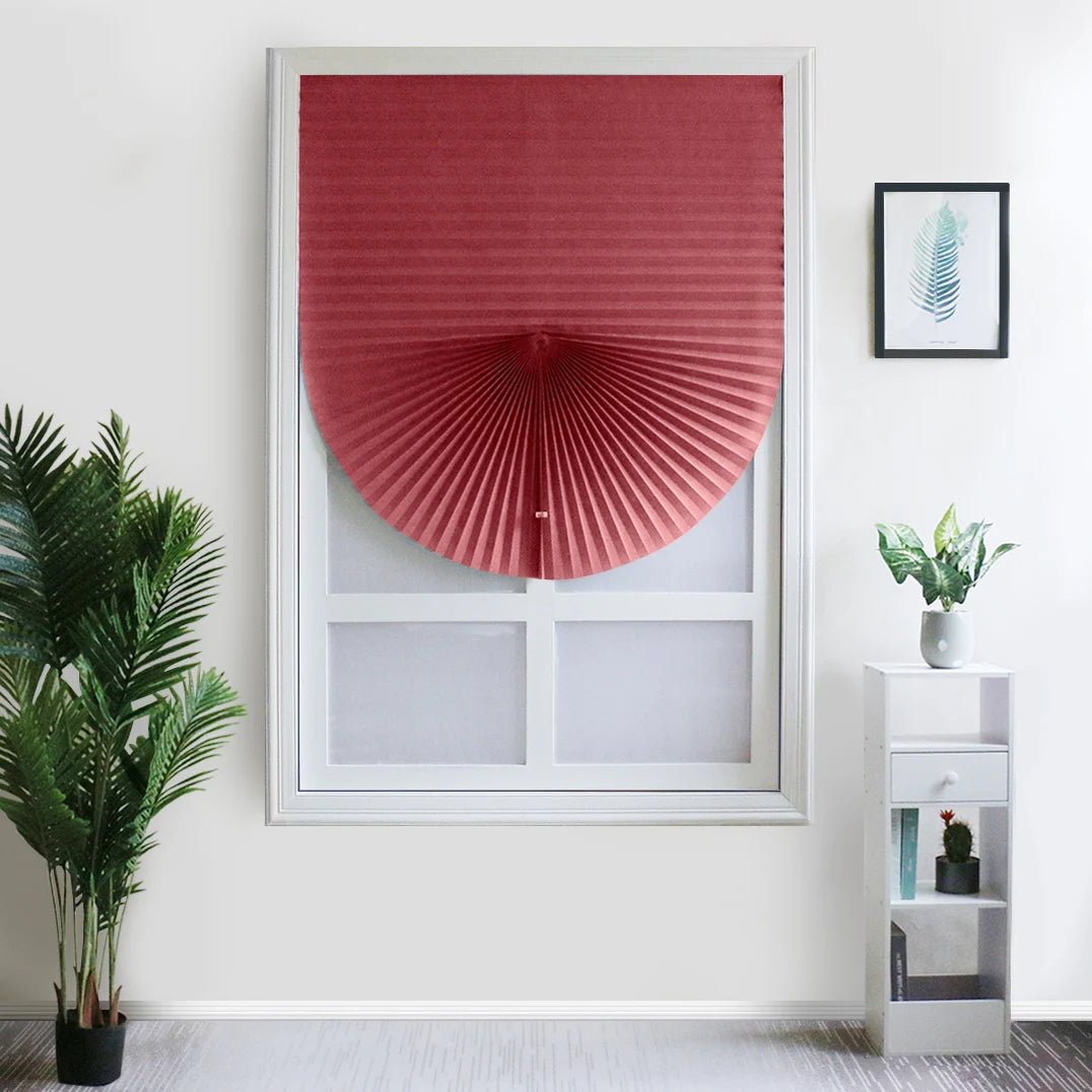 Pleated Window Shade Adhesive Blinds Light Blocking