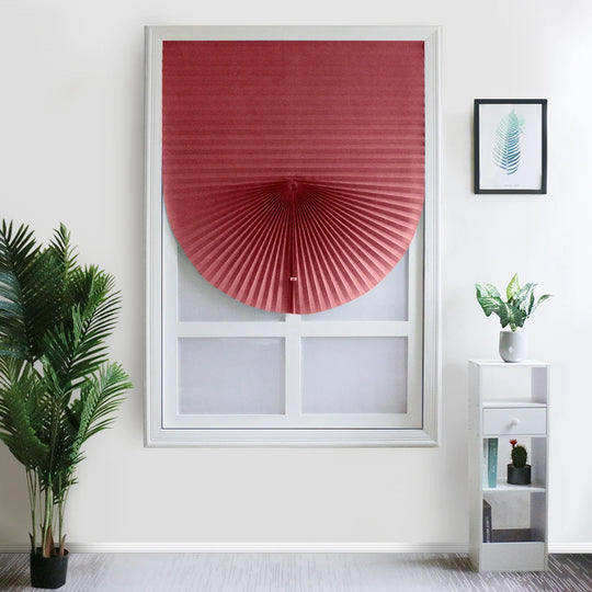 Pleated Window Shade Adhesive Blinds Light Blocking