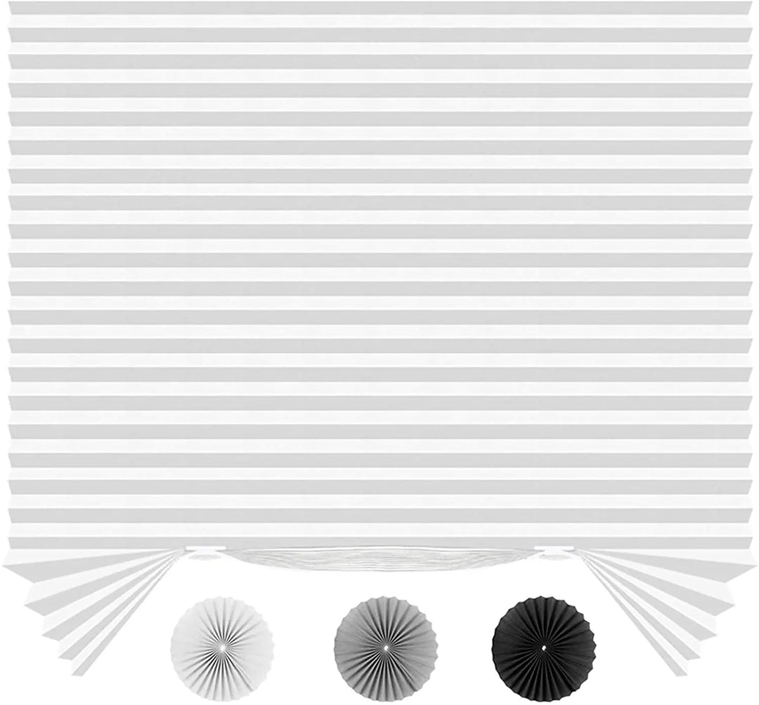 Pleated Window Shade Adhesive Blinds Light Blocking