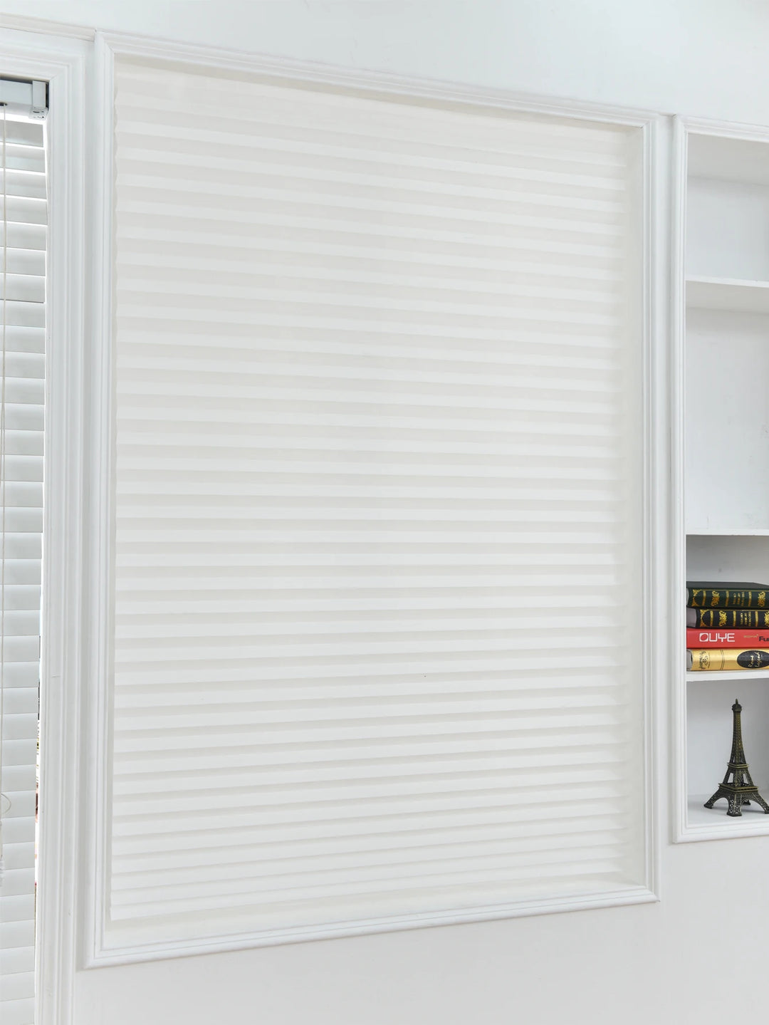 Pleated Window Shade Adhesive Blinds Light Blocking