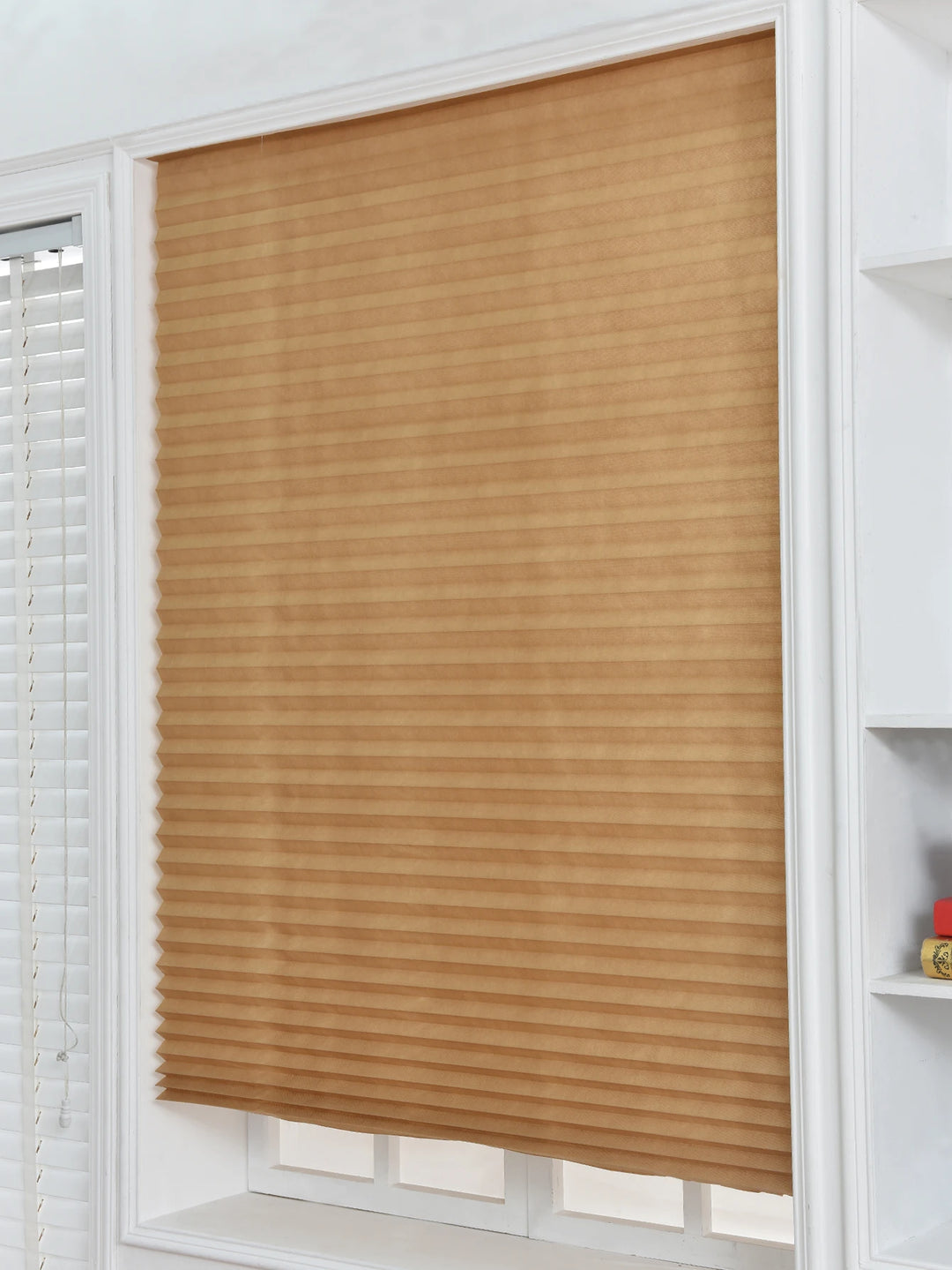 Pleated Window Shade Adhesive Blinds Light Blocking