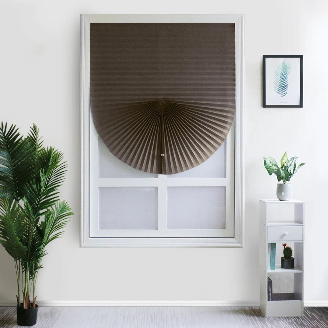 Pleated Window Shade Adhesive Blinds Light Blocking