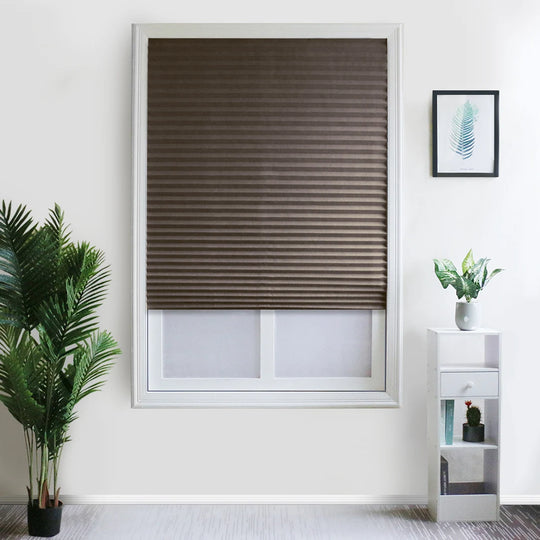 Cheap Adhesive Window Pleated Zebra Blinds