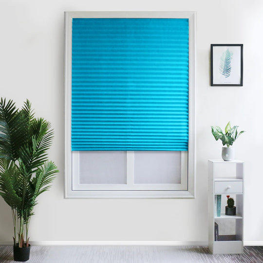 Cheap Adhesive Window Pleated Zebra Blinds