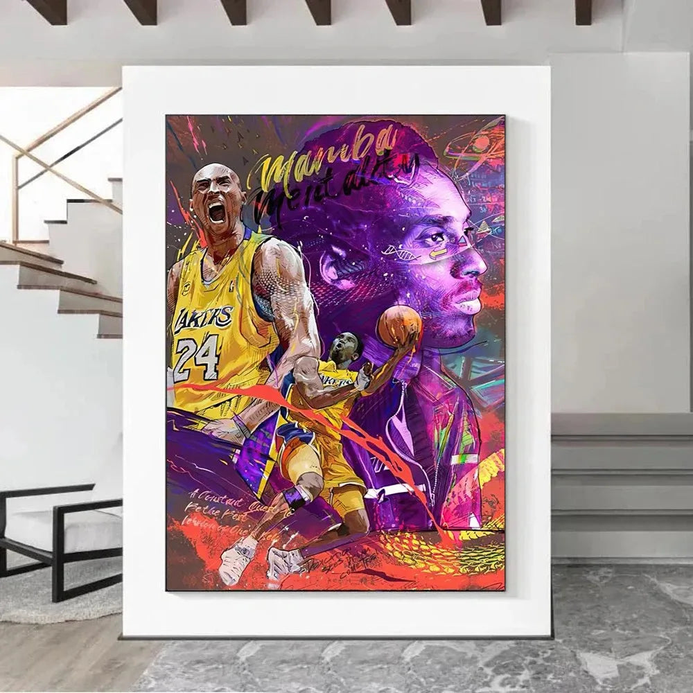Famous Basketball Stars Wall Art Poster