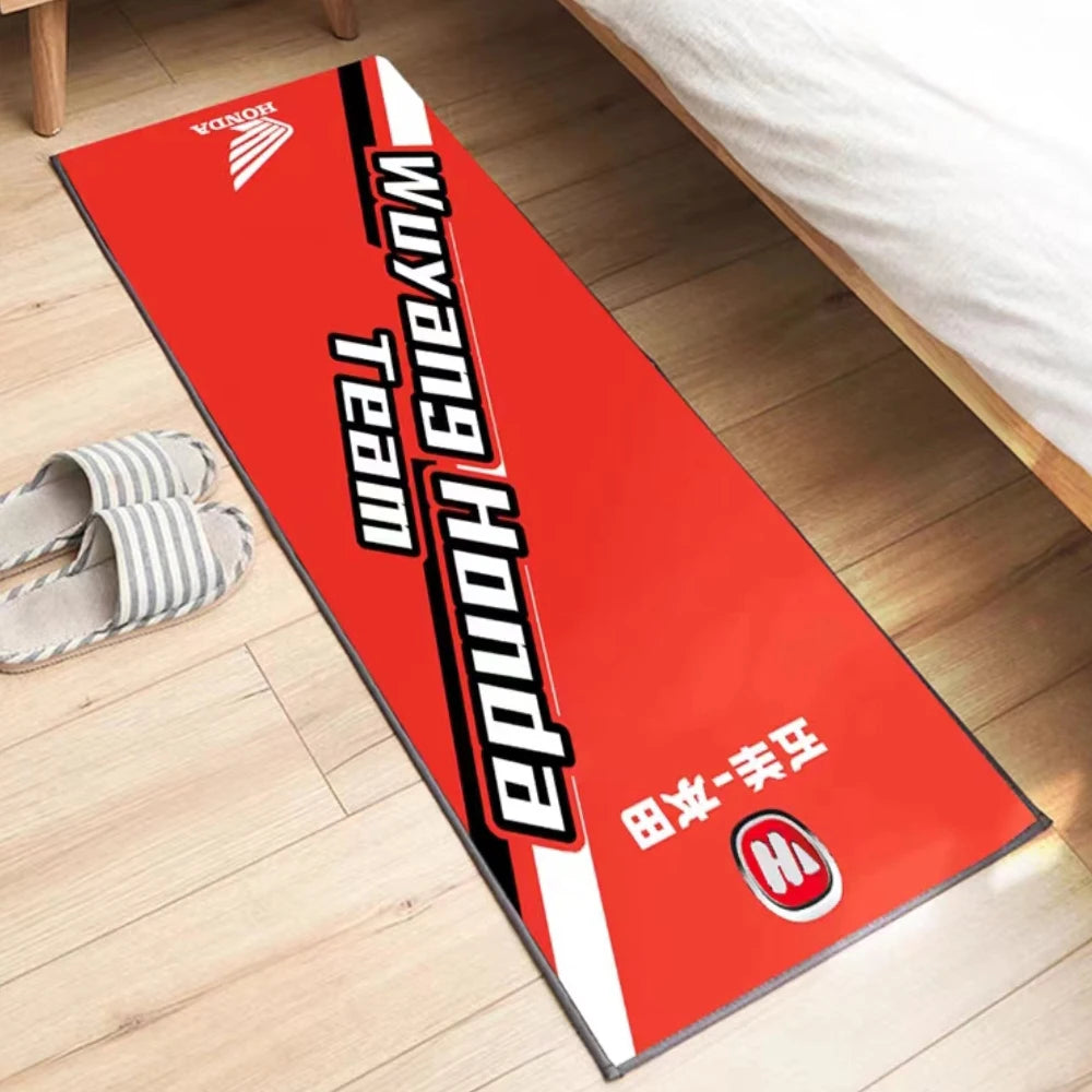 HONDA Motorcycle Carpet Garage Mat Racing Cool Moto Display Motorcycle Display Mat Anti-slip Home Decoration Living Room Rug
