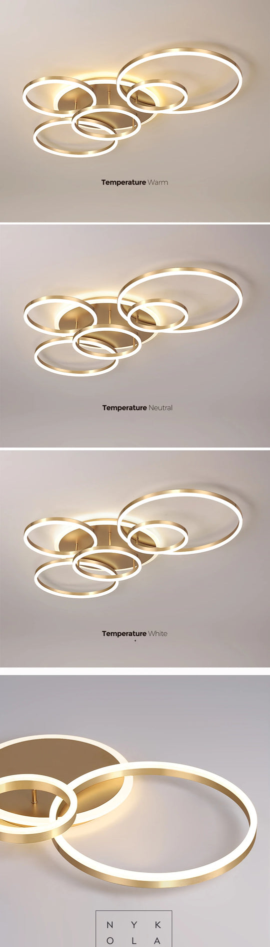 Modern chandelier Led Circle Ring Ceiling Lights For Home