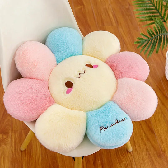 45cm Cute Colorful Round Sunflower Cushion Bedroom