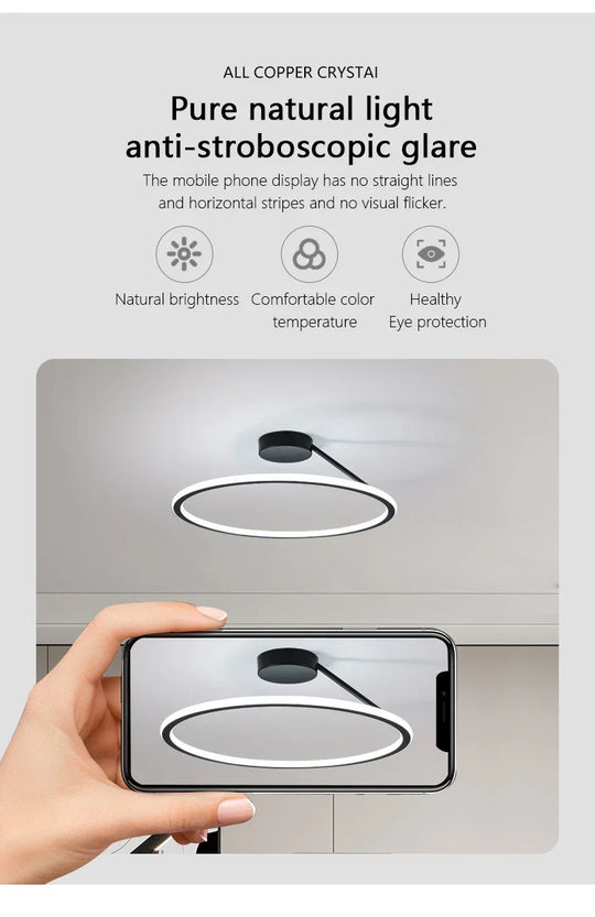 Modern Simple Circle Led Chandelier for Home