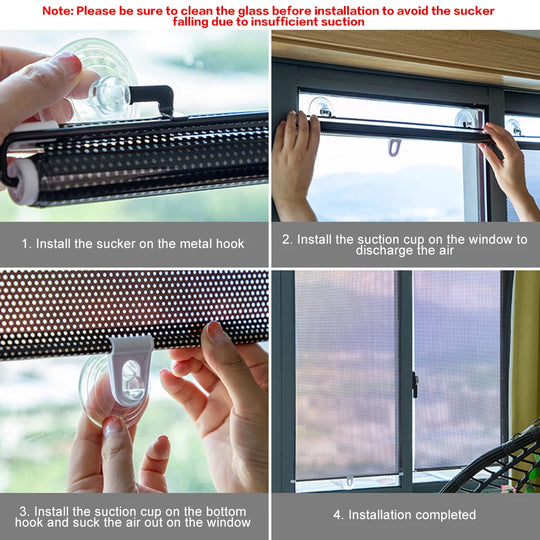 Universal Roller Blinds Sunshade Blackout Curtain