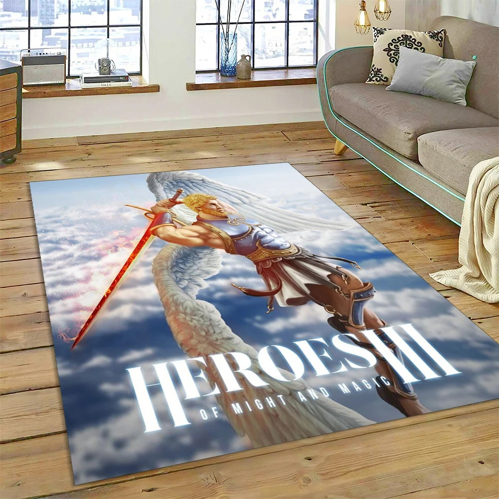 HD Heroes of Might and Magic Retro Games Rug Carpet for Living Room Bedroom Decor,Floor Mat Non-slip Decoration for Sofa Doormat