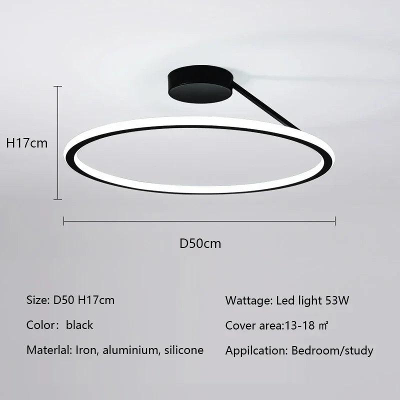 Modern Simple Circle Led Chandelier for Home