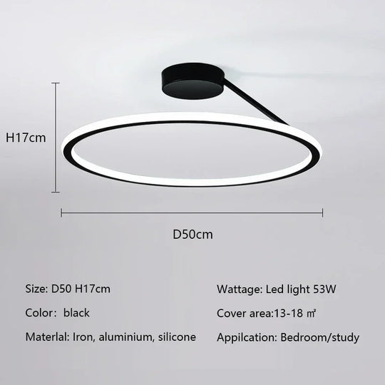 Modern Simple Circle Led Chandelier for Home