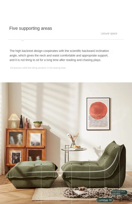 MOMO Lazy Sofa Can Lie Down And Sleep Small Room Balcony Leisure Lounger Internet Celebrity Dumplings Bedroom Single Small Sofa