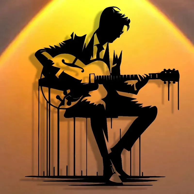 Abstract Metal Guitar Wall Art for Music Lovers