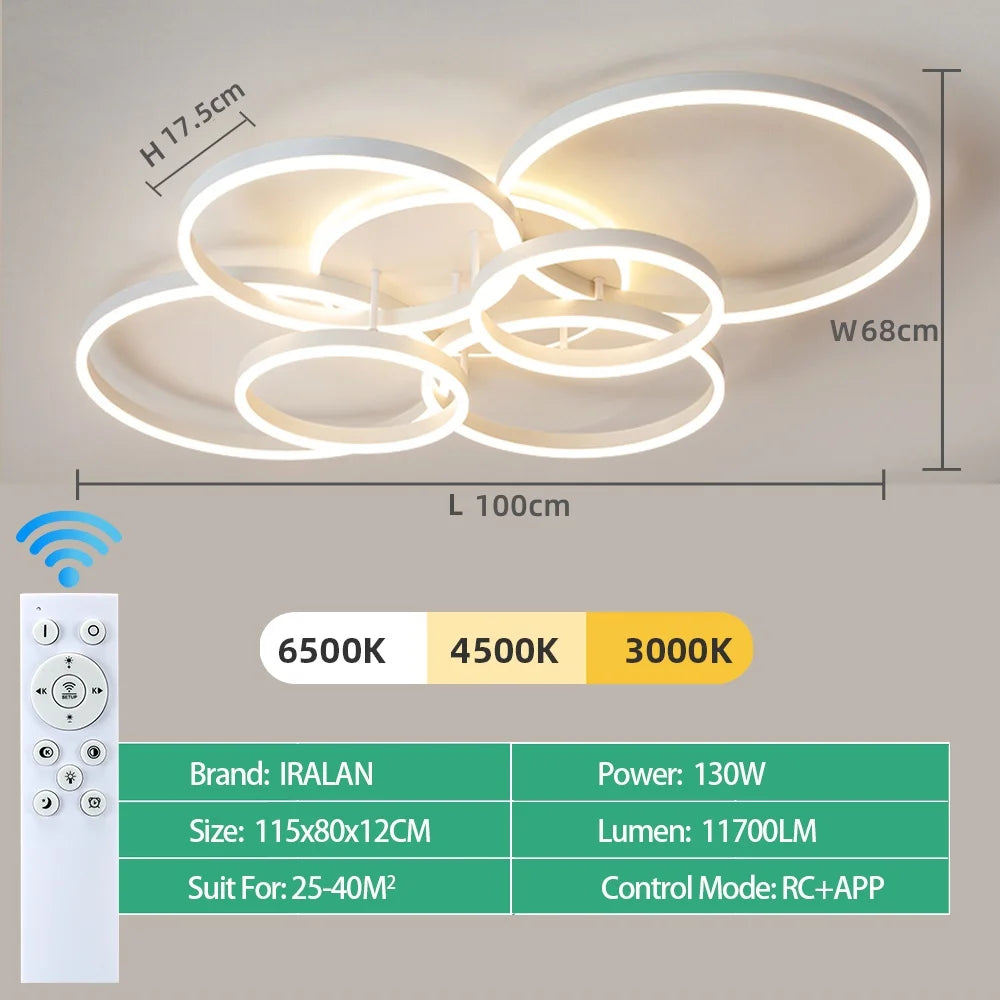 Modern chandelier Led Circle Ring Ceiling Lights For Home