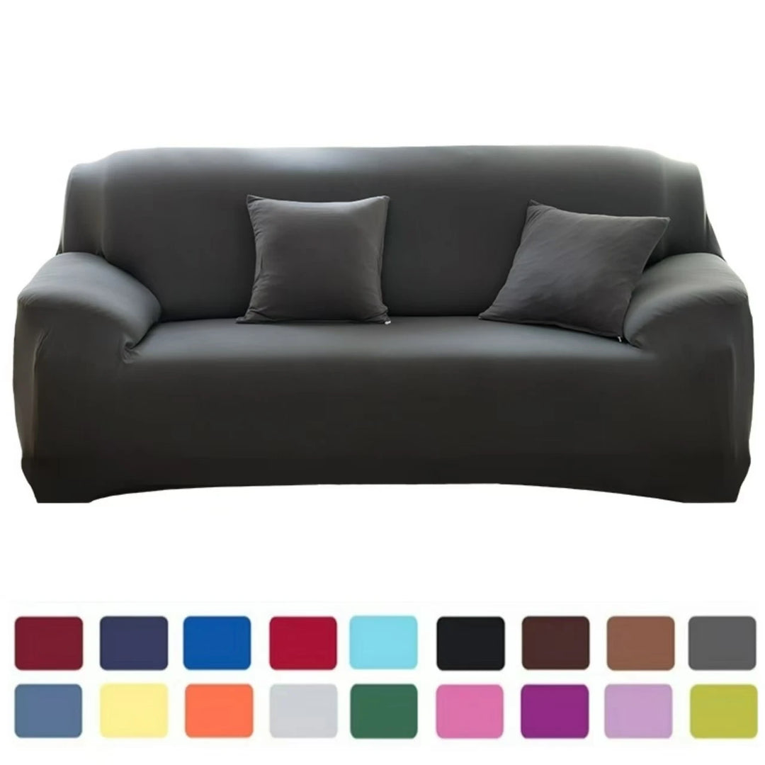 Solid Sofa Cover for Living Room Elastic 1/2/3/4 Seater Sofa Cover Protector L Shaped Corner Sofa Cover Chaise Longue