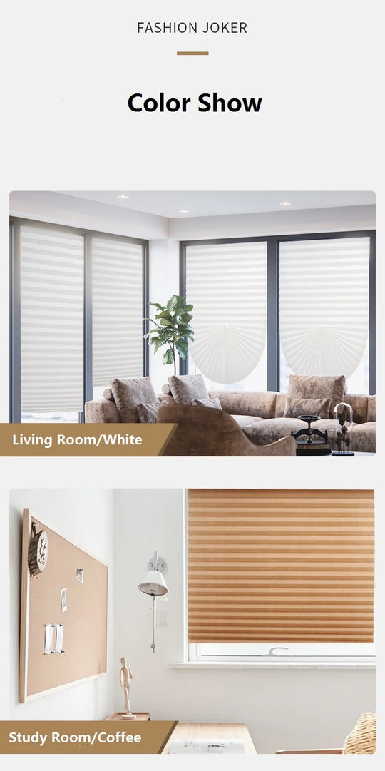 Blind for Window Self Adhesive Pleated Blinds Cordless