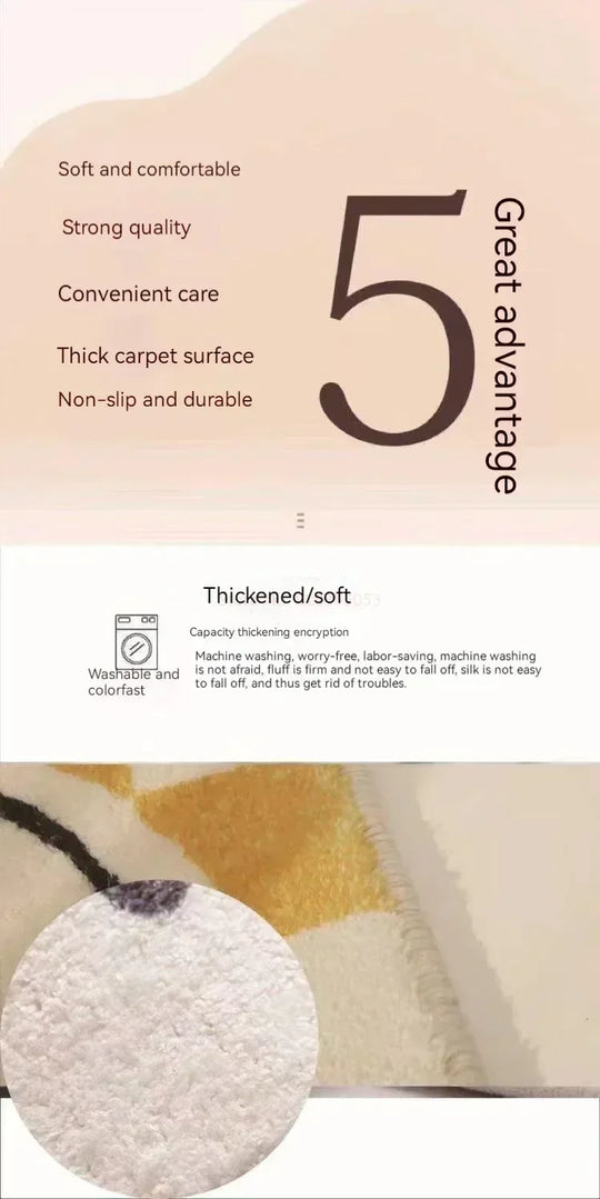 Kawaii Home Soft Fur Rugs Girls Bedroom Living Room
