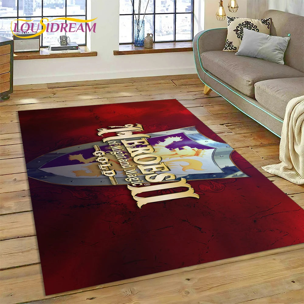 HD Heroes of Might and Magic Retro Games Rug Carpet for Living Room Bedroom Decor,Floor Mat Non-slip Decoration for Sofa Doormat