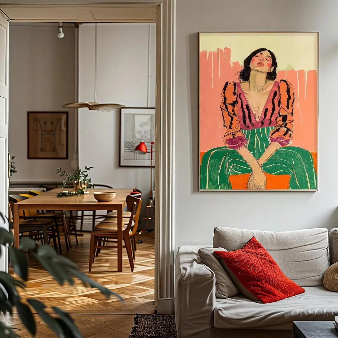 Abstract Wall Art Retro Female Dark Academy Posters Portrait Paintings
