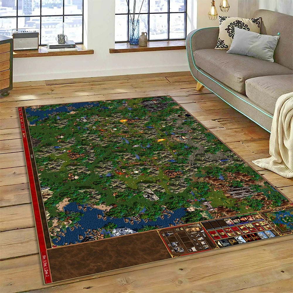 HD Heroes of Might and Magic Retro Games Rug Carpet for Living Room Bedroom Decor,Floor Mat Non-slip Decoration for Sofa Doormat