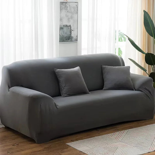 Solid Sofa Cover for Living Room Elastic 1/2/3/4 Seater Sofa Cover Protector L Shaped Corner Sofa Cover Chaise Longue
