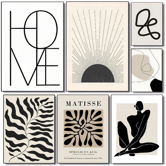 Abstract Bohemian Wall Art Poster Aesthetic Canvas Painting Posters