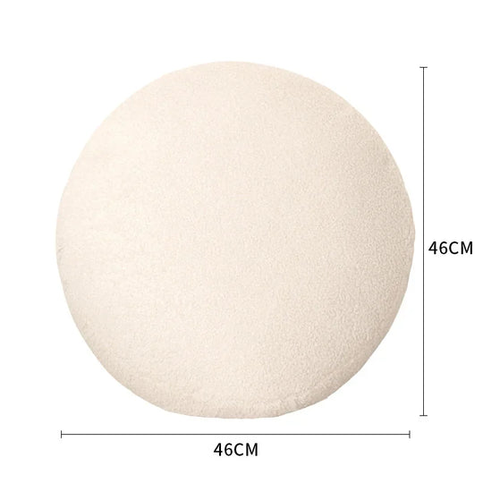 Nordic Style Round Cushion Soft Teddy Furry Cushion