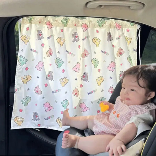 Cartoon Universal Side Window Sunshade UV Protection For Kid Baby Children
