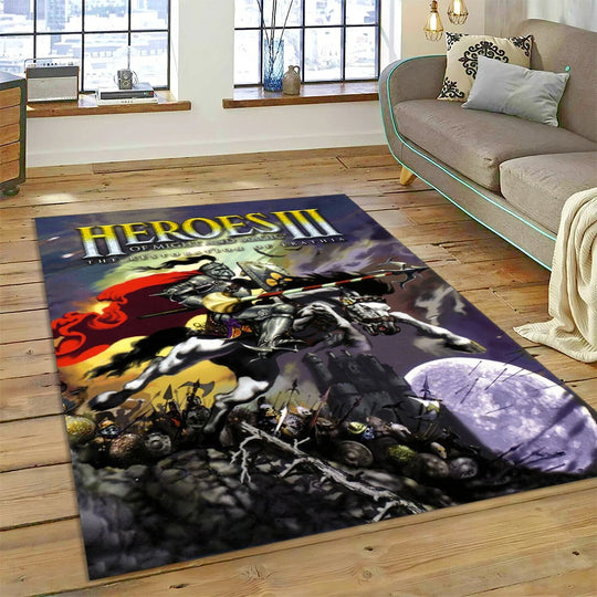 HD Heroes of Might and Magic Retro Games Rug Carpet for Living Room Bedroom Decor,Floor Mat Non-slip Decoration for Sofa Doormat
