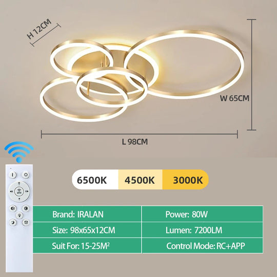 Modern chandelier Led Circle Ring Ceiling Lights For Home