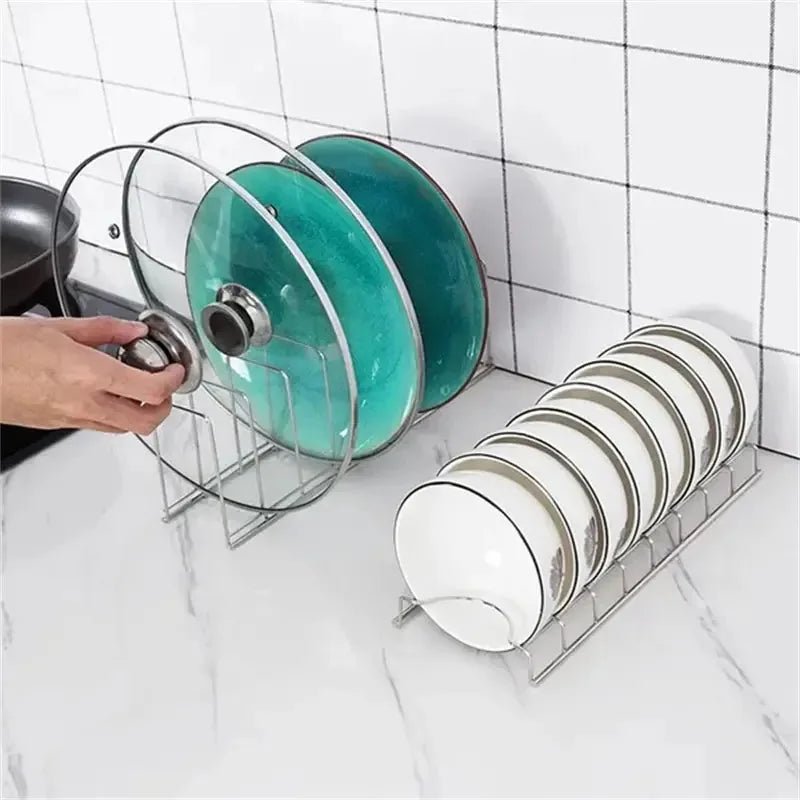 Kitchen Bowl Dish Organizer Stainless Steel Dish Holder