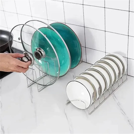 Kitchen Bowl Dish Organizer Stainless Steel Dish Holder