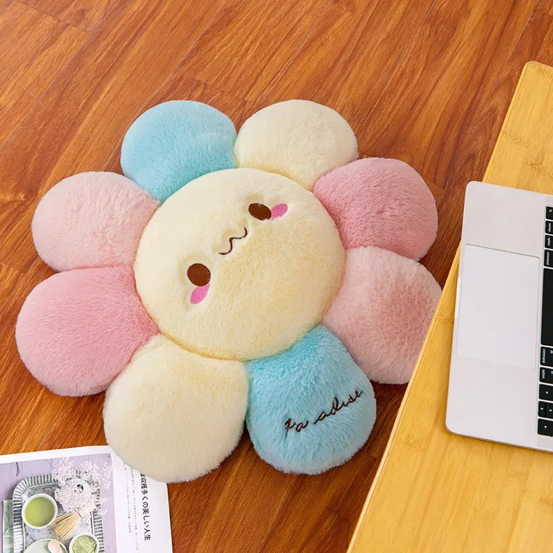 45cm Cute Colorful Round Sunflower Cushion Bedroom