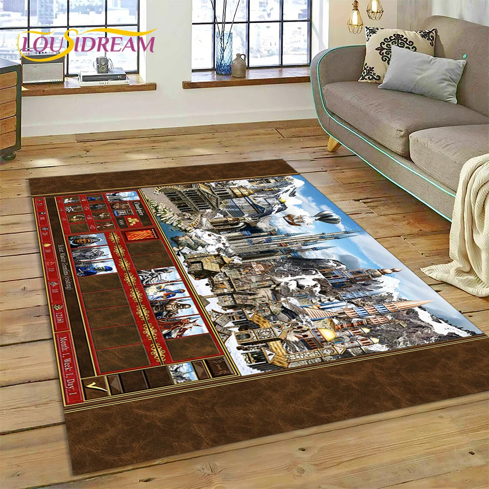 HD Heroes of Might and Magic Retro Games Rug Carpet for Living Room Bedroom Decor,Floor Mat Non-slip Decoration for Sofa Doormat