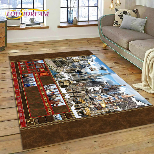 HD Heroes of Might and Magic Retro Games Rug Carpet for Living Room Bedroom Decor,Floor Mat Non-slip Decoration for Sofa Doormat