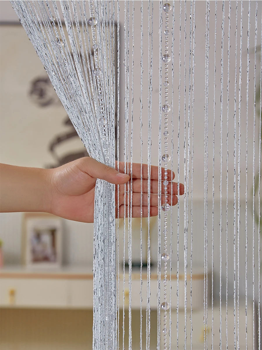 String curtain 1X2 M Tassel fringe door Curtain for white salon and sheer wedding decoration