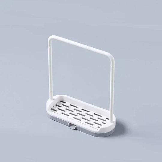 Kitchen Solid Color Simple Storage Rack Towel Sponge Drain Racks Rag Dishcloth Hanging Rack Soap Holder Sink Desktop Organizer