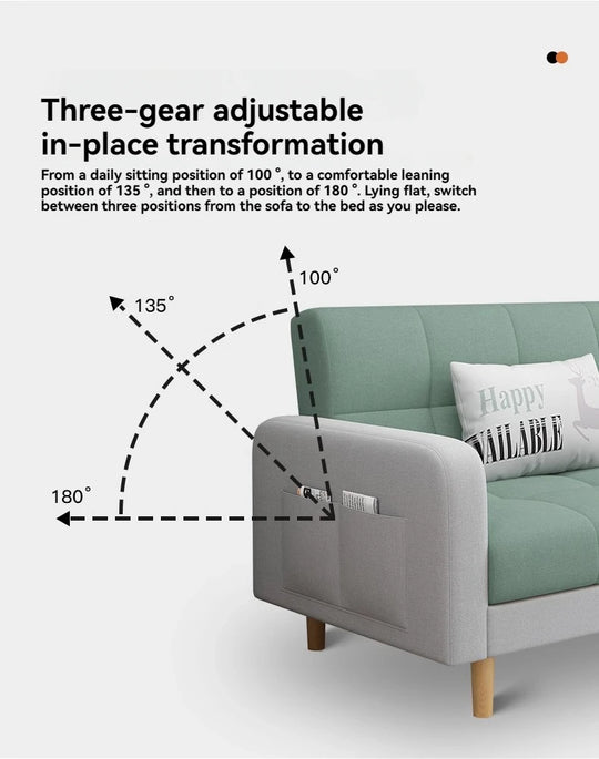 Stable Small Unit Sofa Bed, Three Person Sofa