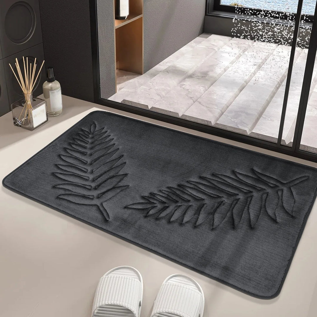 3PCS Set Bath Mats Nonslip Soft Quick Dry Bathroom Soft Rugs Water Absorption