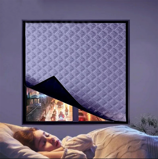 Latest Style Winter Curtains Heat-insulating and windproof Sealed Windows Screen Non perforated Blackout and cold Proof Curtains