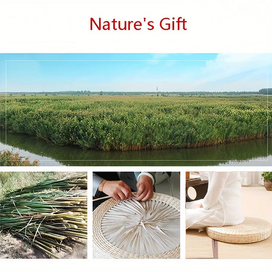 Handmade Straw Woven Futon Cushion B