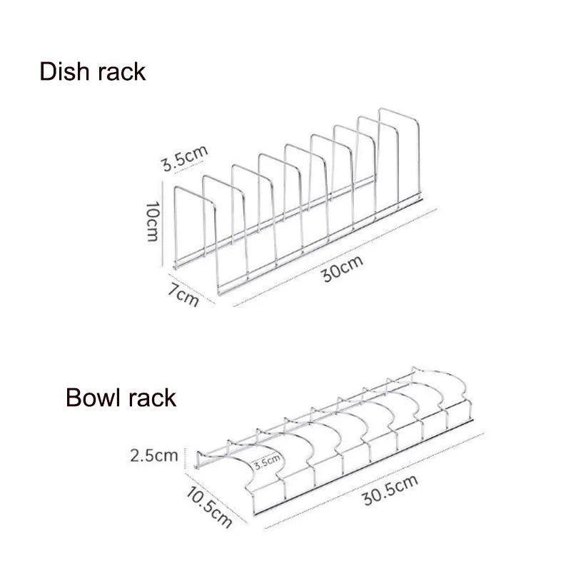 Kitchen Bowl Dish Organizer Stainless Steel Dish Holder