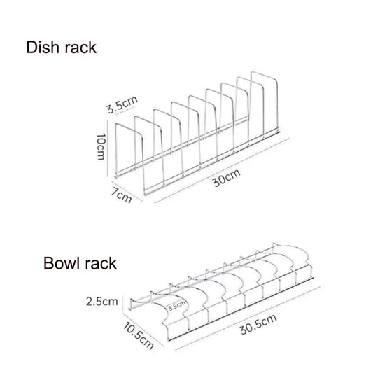 Kitchen Bowl Dish Organizer Stainless Steel Dish Holder