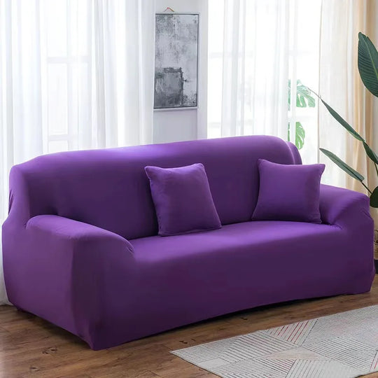 Solid Sofa Cover for Living Room Elastic 1/2/3/4 Seater Sofa Cover Protector L Shaped Corner Sofa Cover Chaise Longue
