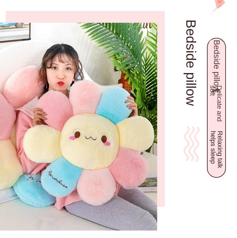 45cm Cute Colorful Round Sunflower Cushion Bedroom