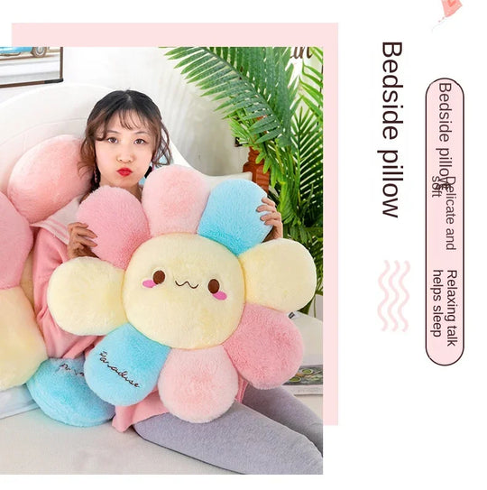 45cm Cute Colorful Round Sunflower Cushion Bedroom