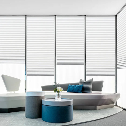 Self-adhesive Bathroom Shower Curtain Pleated Roller Blinds
